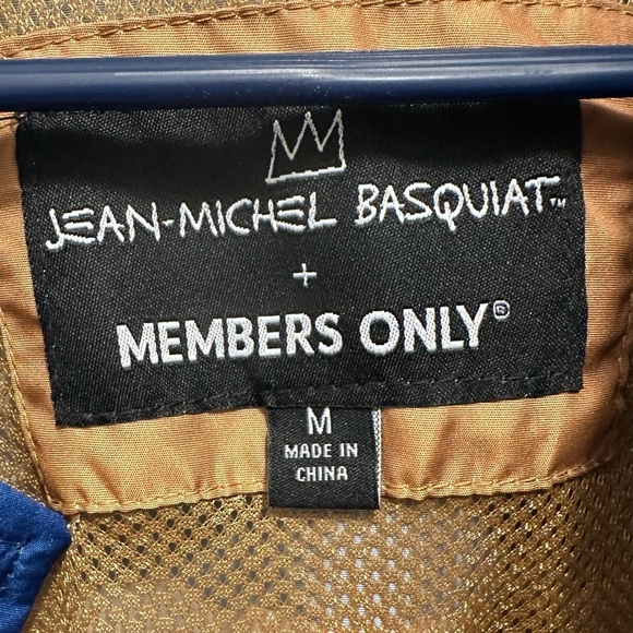Members Only X Jean Michel Basquiat Varsity Bomber Jacket M Mona Lisa blue - Picture 9 of 10